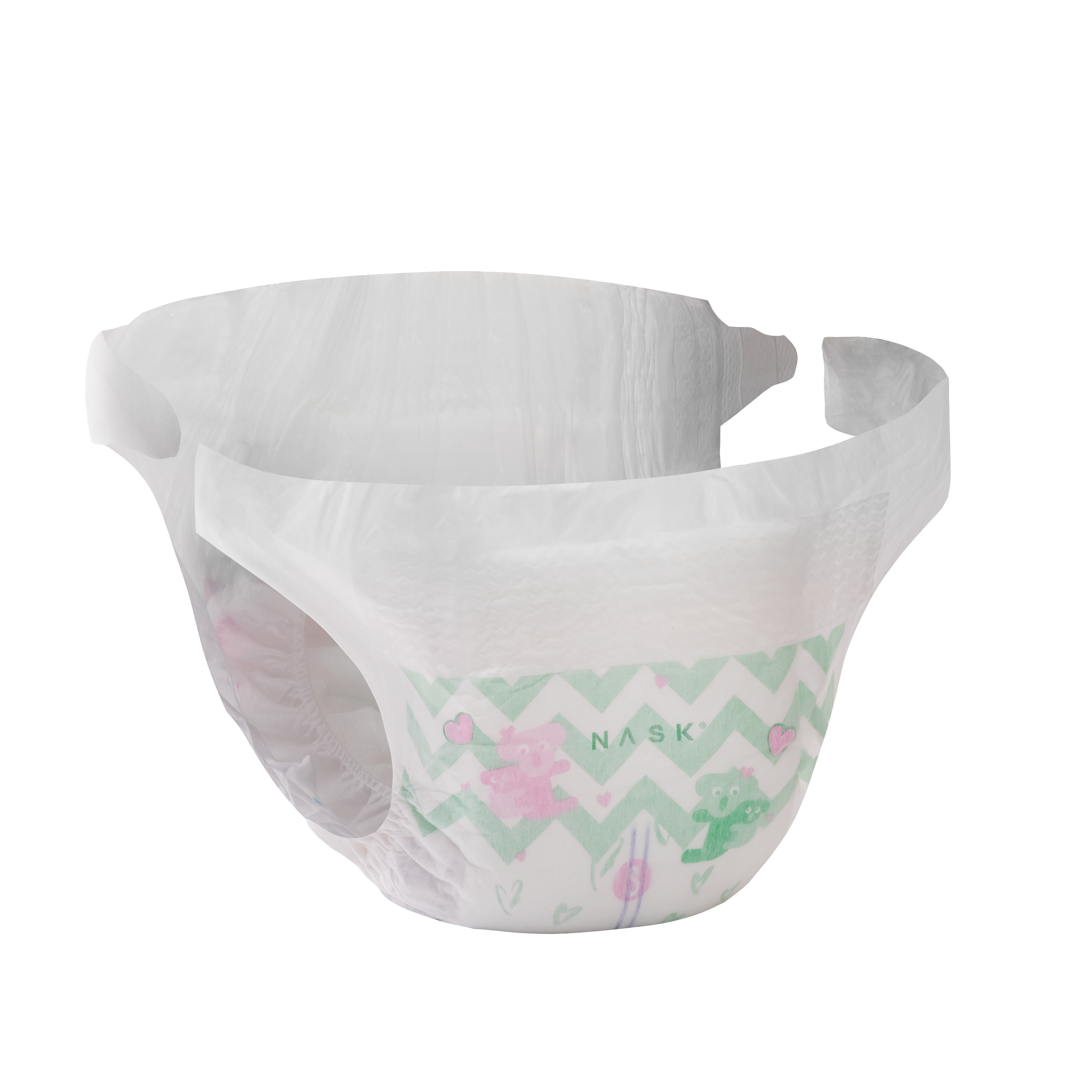 NASK baby diaper left view in S size