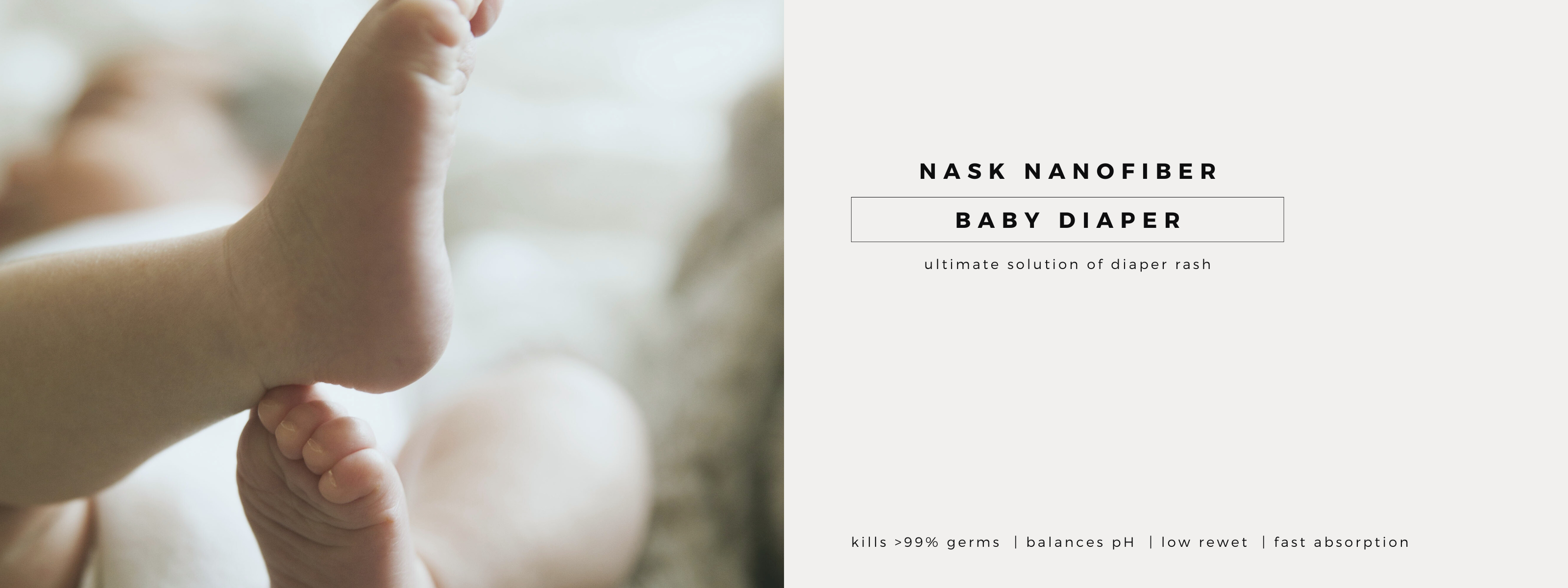 NASK baby diaper collection banner - ultimate solution of diaper rash