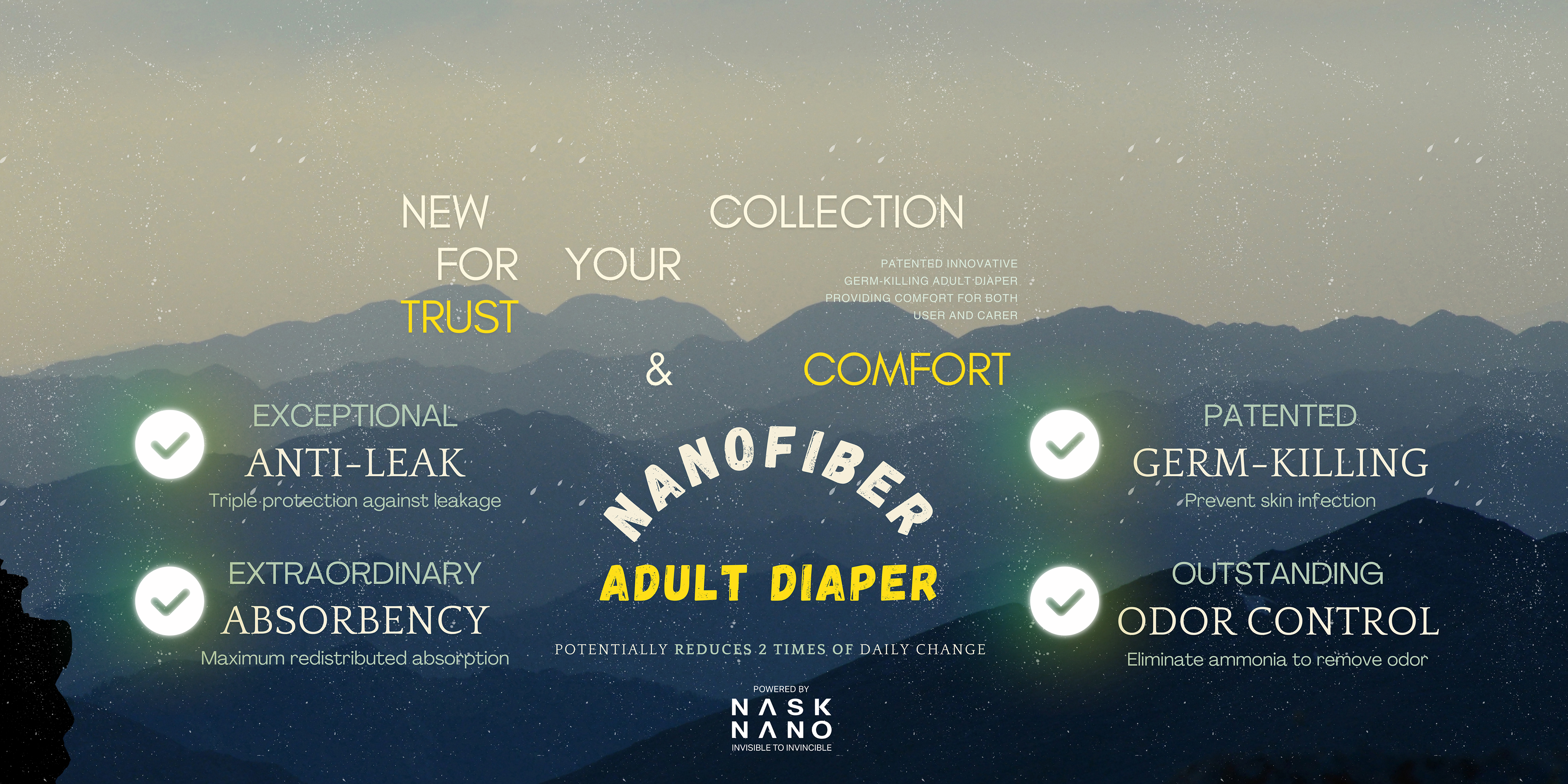 Nanofiber adult diapers banner