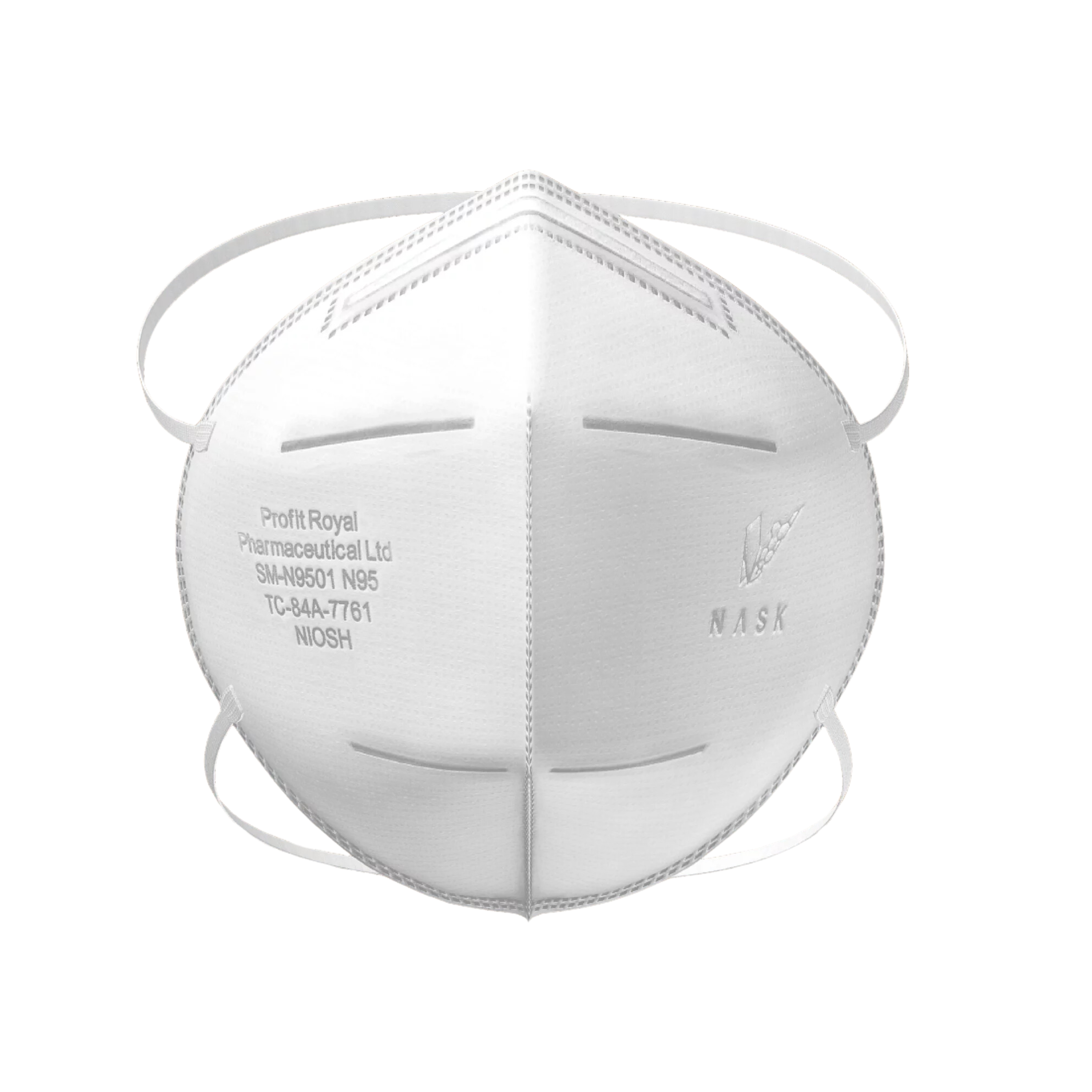 Nask nanofiber N95 respirator front view